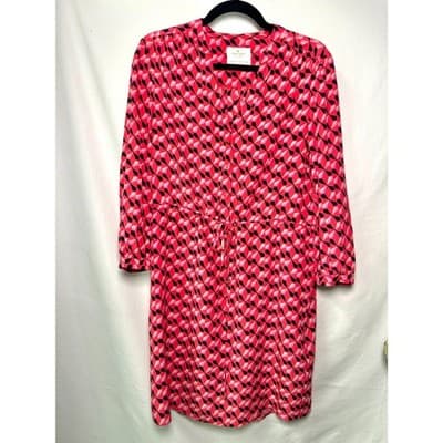 Kate Spade New York Silk Drawstring Dress Medium - Thumbnail 7