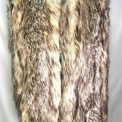 BB Dakota Brown & Cream Faux Fur Cape Small Mobwife - Thumbnail 10