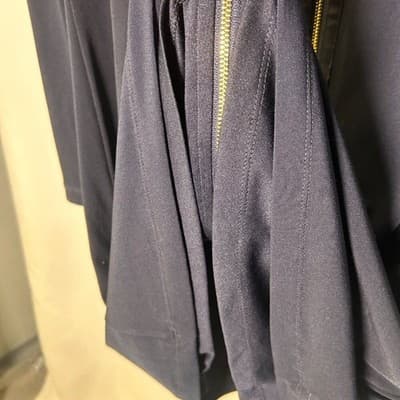 Vince Camuto long-sleeve navy blue shift dress with a jeweled neckline Size 12 - Thumbnail 7