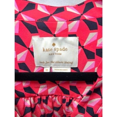 Kate Spade New York Silk Drawstring Dress Medium - Thumbnail 2
