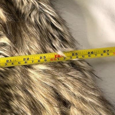 BB Dakota Brown & Cream Faux Fur Cape Small Mobwife - Thumbnail 11