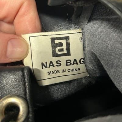 Nas Bag Black & Cognac faux leather Y2K mini backpack purse - Thumbnail 7