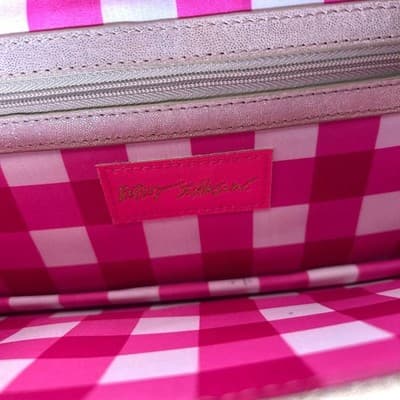 Betsey Johnson Envelope Clutch with Floral Detail Neutral Shimmer - Thumbnail 4