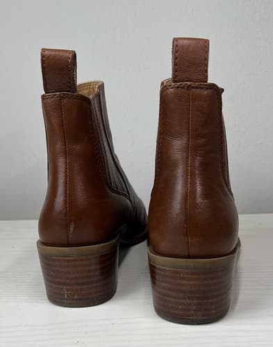Crown Vintage brown leather booties 6 - Thumbnail 3