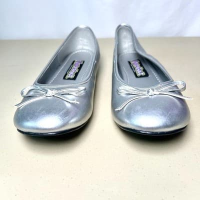 NIB Fantasma Classic Silver Ballet Flat Size 7 - Thumbnail 6