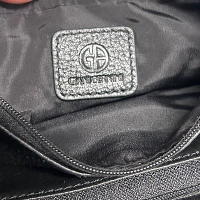 Giani Bernini Black Triple-Zip Pebble Leather Dasher Crossbody bag - Thumbnail 4