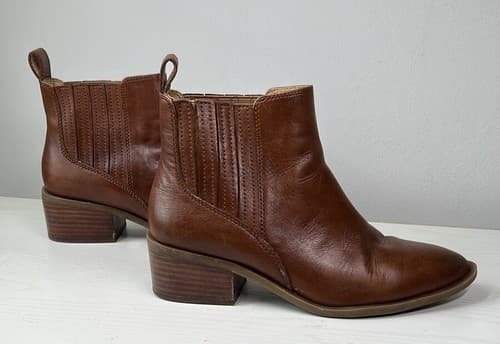 Crown Vintage brown leather booties 6 - Thumbnail 4