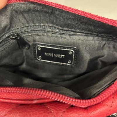 Nine West Ruby Red Crossbody Bag Quilted Design - Thumbnail 4