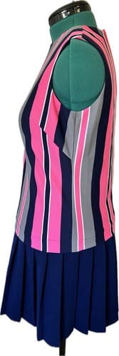 Vintage Polyester Drop Waist Go Go Dress - Thumbnail 2