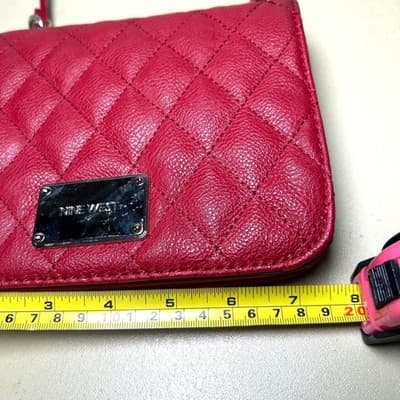 Nine West Ruby Red Crossbody Bag Quilted Design - Thumbnail 5