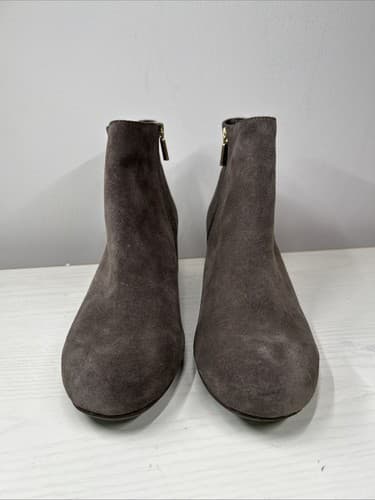 Kenneth Cole Reaction Grey Suede Zip Booties Size 8 - Thumbnail 2