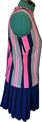 Vintage Polyester Drop Waist Go Go Dress - Thumbnail 4