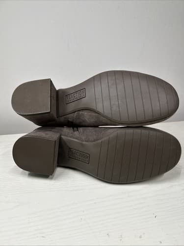 Kenneth Cole Reaction Grey Suede Zip Booties Size 8 - Thumbnail 5