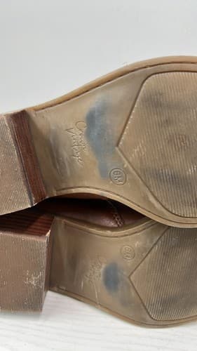 Crown Vintage brown leather booties 6 - Thumbnail 6