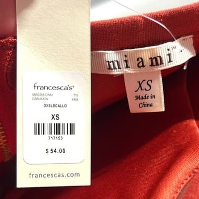 NWT Francesca's Mi Ami orange halter-style fit & flare dress XS - Thumbnail 5