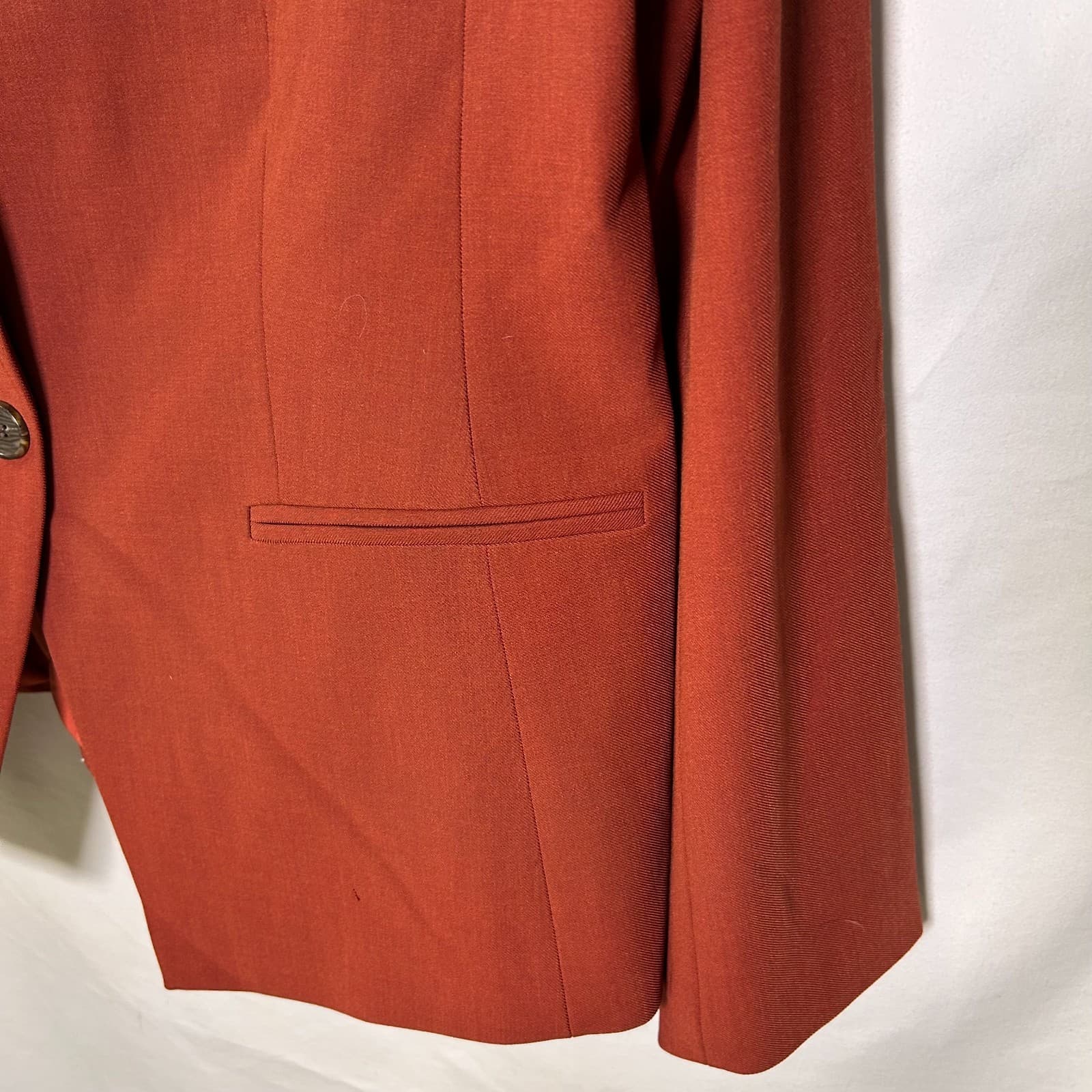 Ann Taylor burnt orange one-button blazer size 12 Boss Babe Office Wear - Thumbnail 3