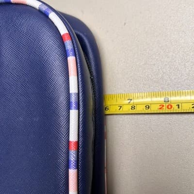Yumi Kim Jetsetter navy blue makeup train case with trim - Flawed - Thumbnail 9