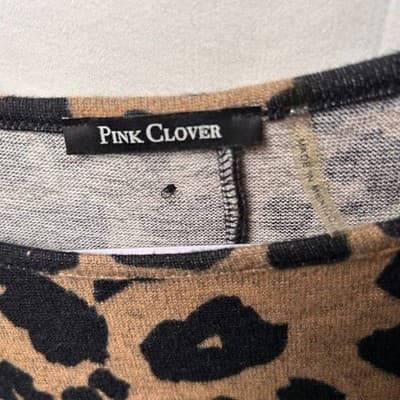 Pink Clover Leopard Print Long Sleeve Tunic Top w/ Elbow Patches Size M Mobwife - Thumbnail 5