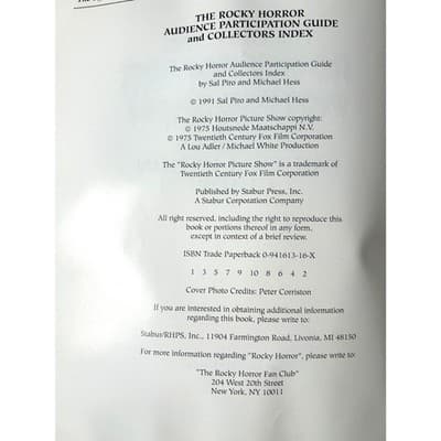 The Official Rocky Horror Picture Show Audience Participation Guide - Thumbnail 3