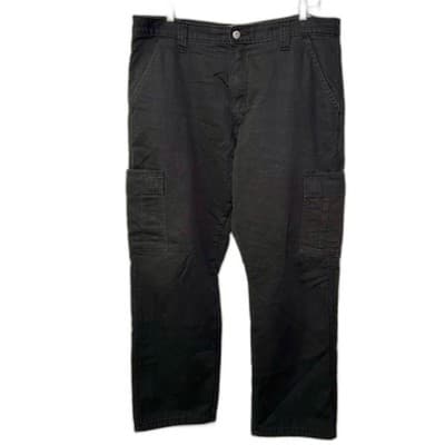 Wrangler Authentics Black Fleece-Lined Cargo Pants 36x30 - Thumbnail 2