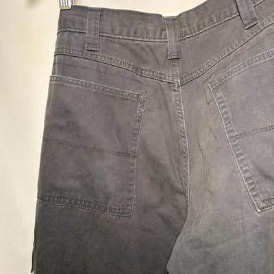 Wrangler Authentics Distressed Black Fleece-Lined Cargo Pants 36x30 - Thumbnail 8
