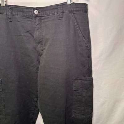 Wrangler Authentics Black Fleece-Lined Cargo Pants 36x30 - Thumbnail 5