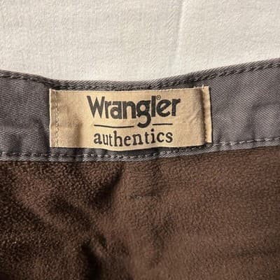 Wrangler Authentics Gray Fleece-Lined Cargo Pants 36x30 - Thumbnail 3