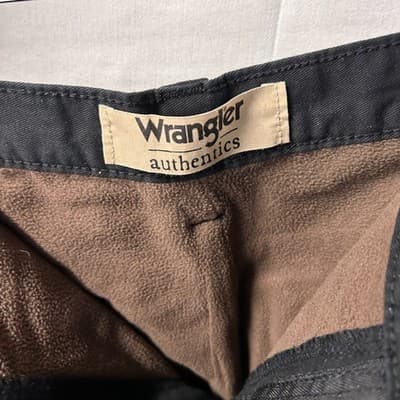 Wrangler Authentics Black Fleece-Lined Cargo Pants 36x30 - Thumbnail 4
