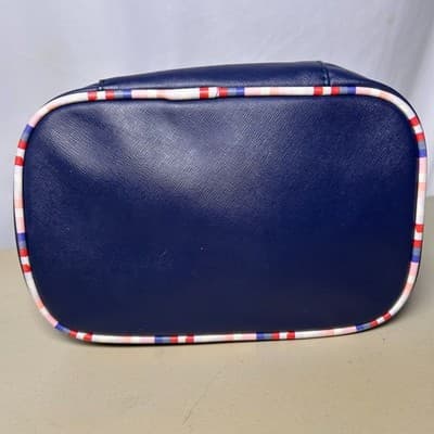 Yumi Kim Jetsetter navy blue makeup train case with trim - Flawed - Thumbnail 7