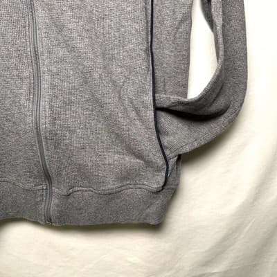 Michael Kors grey textured knit full-zip cardigan sweater Size L - Thumbnail 4
