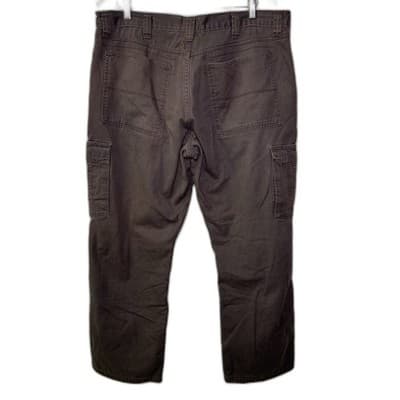 Wrangler Authentics Gray Fleece-Lined Cargo Pants 36x30 - Thumbnail 5
