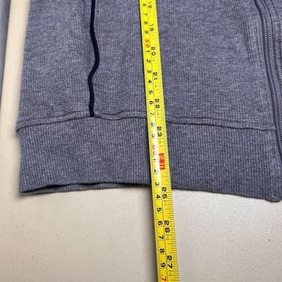 Michael Kors grey textured knit full-zip cardigan sweater Size L - Thumbnail 7