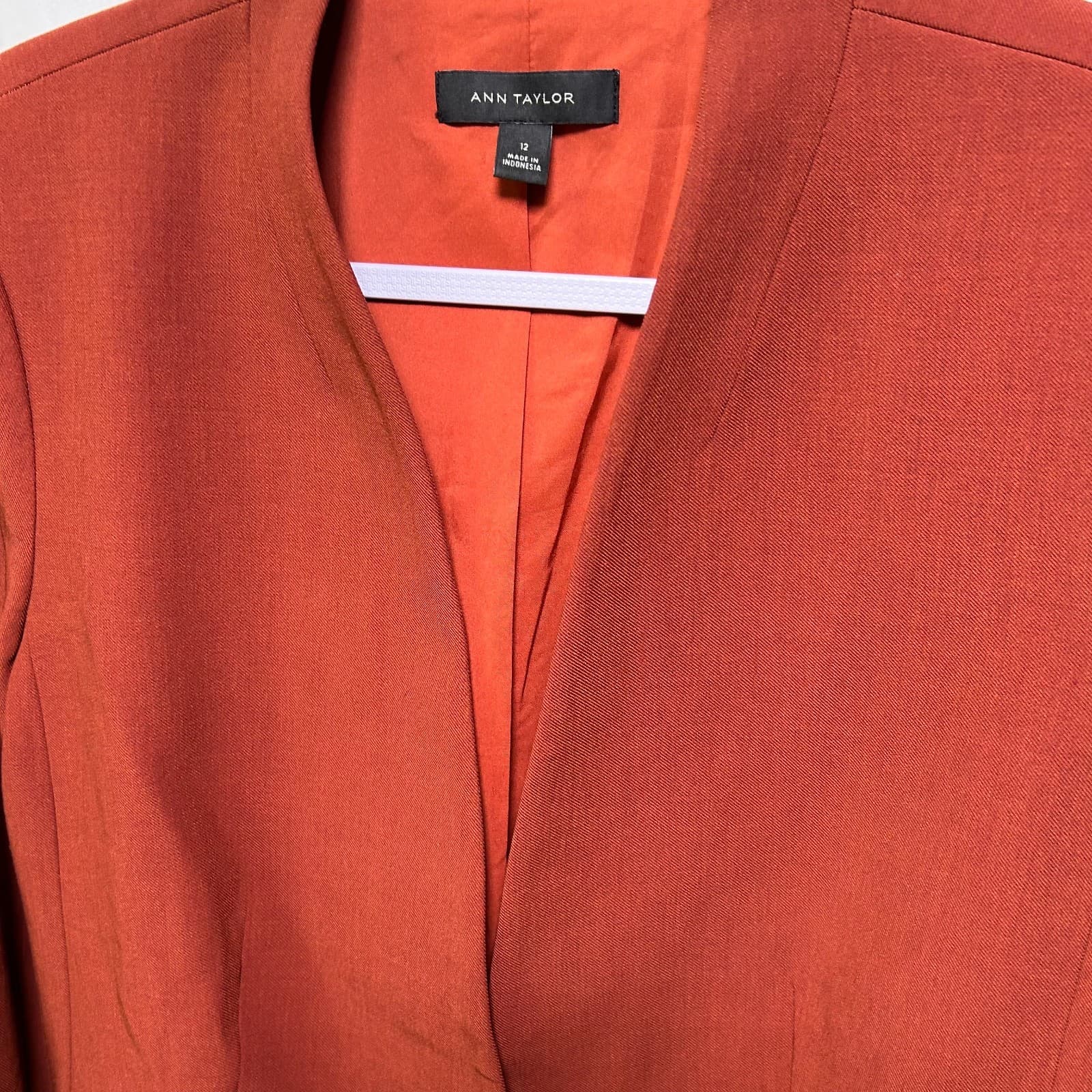 Ann Taylor burnt orange one-button blazer size 12 Boss Babe Office Wear - Thumbnail 4