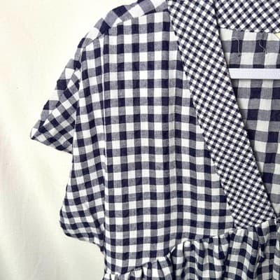 NWT Anthropologie 11.1. Tylho navy white tiered babydoll dress Cottagecore Small - Thumbnail 4