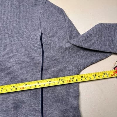 Michael Kors grey textured knit full-zip cardigan sweater Size L - Thumbnail 6