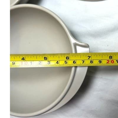 Set of 5 Vintage Boontonware Melamine Wing Bowls Gray MCM - Thumbnail 5