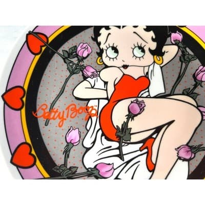 Betty Boop Bed of Roses 8" Collector Plate Excellent Condition - Thumbnail 2