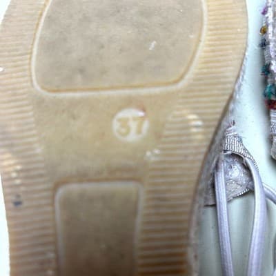 Toni Pons Noa women's rainbow woven espadrille wedge sandals Size 37 - Thumbnail 6