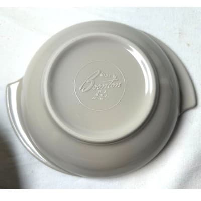 Set of 5 Vintage Boontonware Melamine Wing Bowls Gray MCM - Thumbnail 4