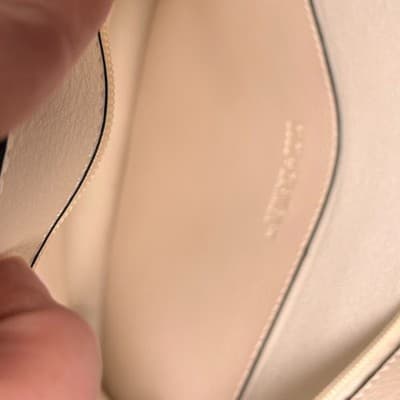 Coco & Carmen Cream Vegan Leather purse w/ embroidered adjustable strap - Thumbnail 8