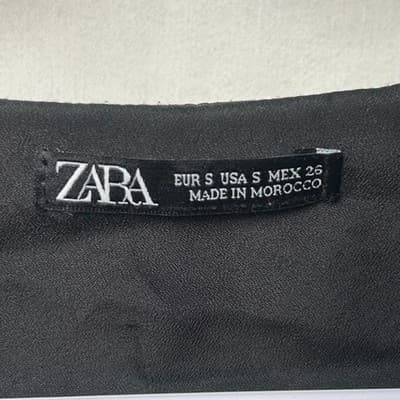 Zara Black Paisley Half-Wrap Festival Dress w/ Fringe Small - Thumbnail 4