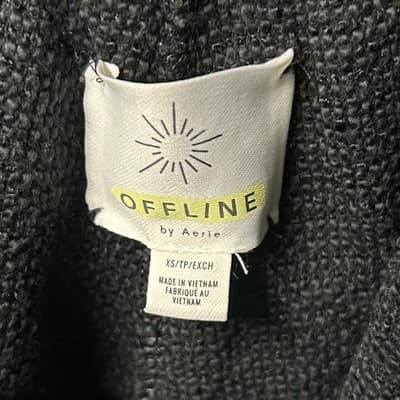 Offline by Aerie Textured Knit Black Joggers XS - Thumbnail 5