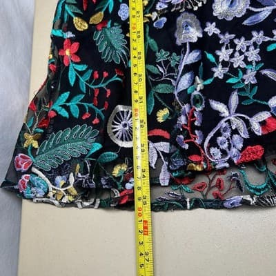 Sam Edelman Floral Embroidered Puff-Sleeve Dress Size 2 - Thumbnail 8