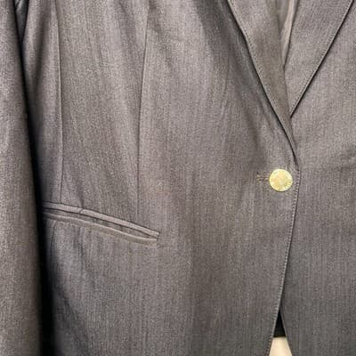 Anne Klein navy chambray one-button blazer XL - Thumbnail 4