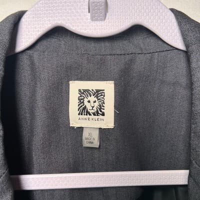 Anne Klein navy chambray one-button blazer XL - Thumbnail 3