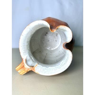 Vintage Stoneware Studio Pottery Pitcher 8"h - Thumbnail 5