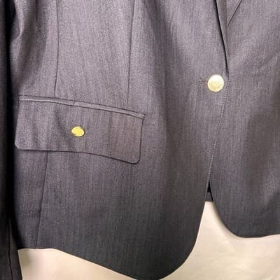 Anne Klein navy chambray one-button blazer XL - Thumbnail 5