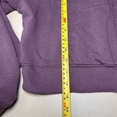 Victoria's Secret PINK small cropped full-zip mauve hoodie cactus patch sequins - Thumbnail 6