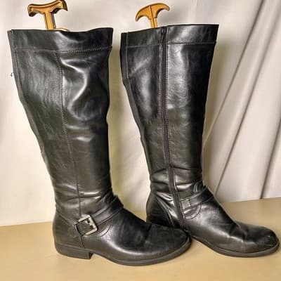 Kim Rogers Women's Black Riding Boots Size 9 - Thumbnail 4