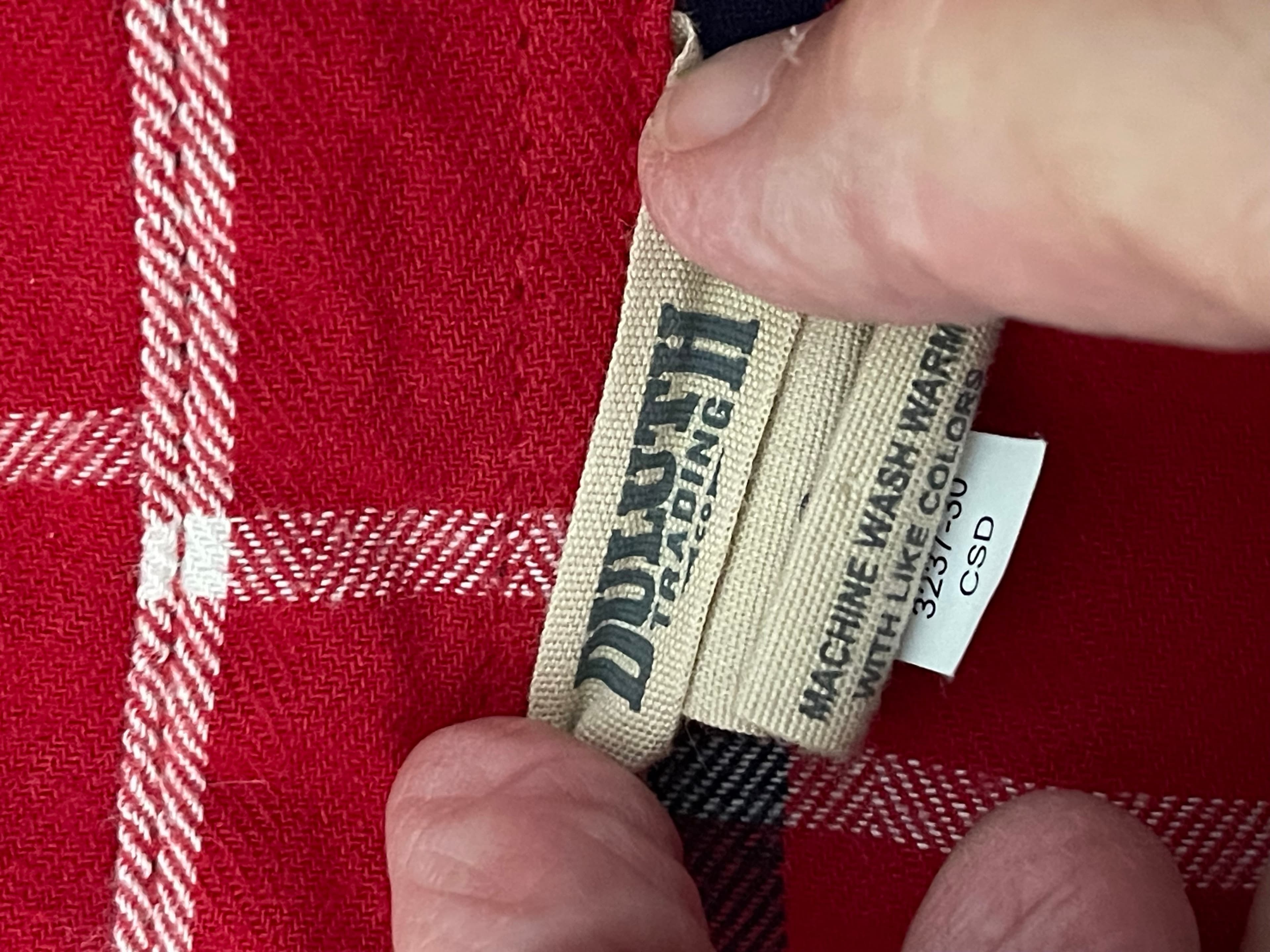 Duluth Reading Co Men’s Red Plaid Flannel Button Down Shirt - Thumbnail 9
